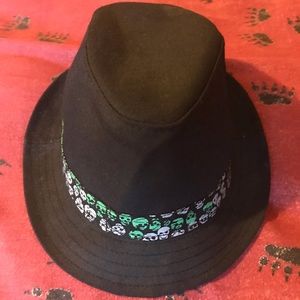 Kids Sk8er club hat with skull band Halloween hat